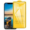 Защитное Стекло 9D Full Glue на весь экран на iPhone 14/13/13 Pro - черное