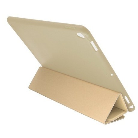 Кожаный Чехол ENKAY Lambskin Texture + Silicone Sleep Function золотой для iPad  Air 2019/Pro 10.5