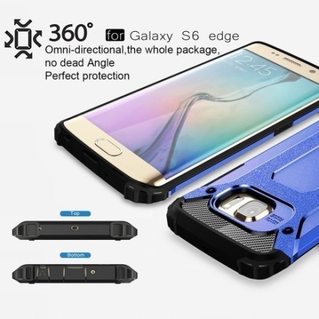 Противоударный Чехол Rugged Armor Blue для Samsung Galaxy S6 Edge / G925