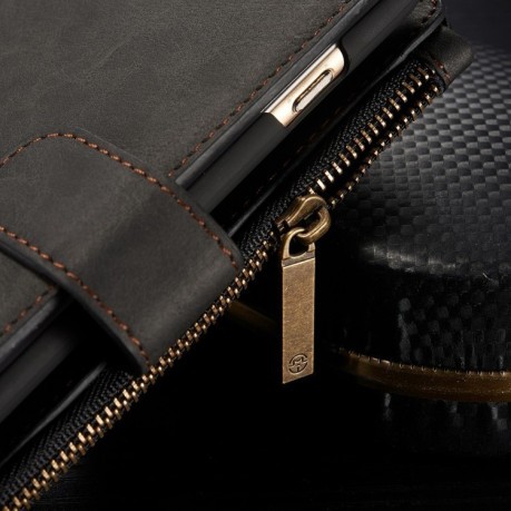Кожаный чехол- кошелек CaseMe Wallet Черный на iPhone 6/ 6s