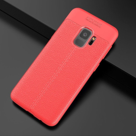 Чехол на Samsung Galaxy S9/G960 Litchi Texture антискользящий красный