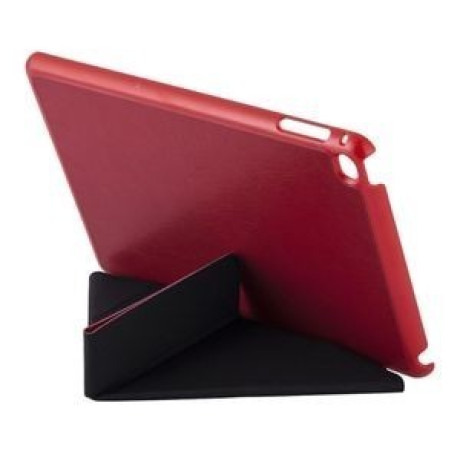 Бордовый Кожаный Чехол Трансформер Crazy Horse для iPad mini 4