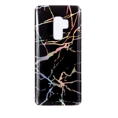 Чехол накладка на Samsung Galaxy S9+/G965 Color Plating Marble Texture черный