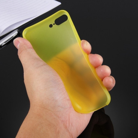 Чехол для iPhone 8 Plus/ 7 Plus ультратонкий прозрачный желтый