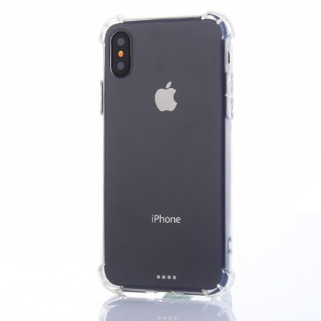 Противоударный чехол на  iPhone X/Xs прозрачный Shockproof TPU Protective Back Cover Case