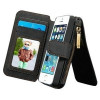 Кожаный Чехол Кошелек CaseMe Wallet для iPhone 5/ 5S/ SE - черный