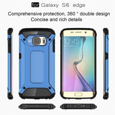 Противоударный Чехол Rugged Armor Blue для Samsung Galaxy S6 Edge / G925