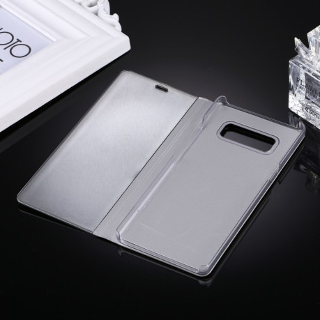 Чехол- книжка Clear View на Samsung Galaxy Note 8 Electroplating Mirror (Silver)