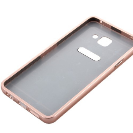 Металлический Бампер и Акриловая накладка Push-pull Style Series Rose Gold для Samsung Galaxy A5(2016) / A510