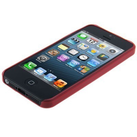 Ультратонкий Матовый Красный Чехол 0.3mm для iPhone 5/ 5s/ SE