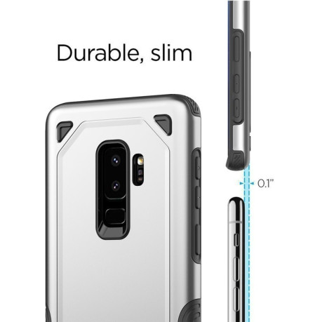 Противоударный чехол на Samsung Galaxy S9+/G965 Shockproof Rugged Armor серый