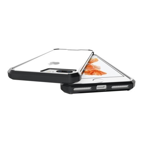 Прозрачный чехол на iPhone 8 Plus / 7 Plus  Shockproof Acrylic + TPU Transparent Armor Protective Case (Black)
