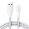 Кабель JOYROOM 2.4A USB to 8 Pin Surpass Series Fast Charging Data Cable, Length:2m - белый