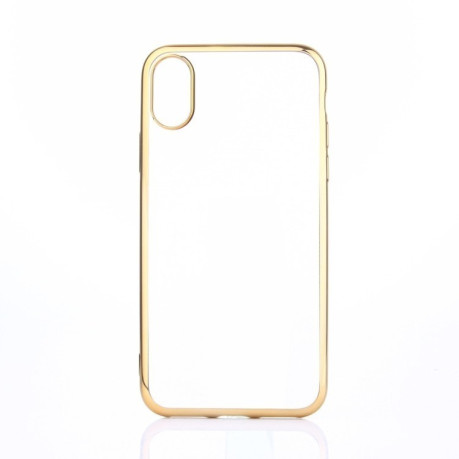 Чехол на iPhone X/Xs Electroplating Side золотой