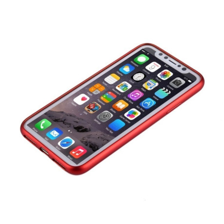 Чехол на iPhone X/Xs Pure Color Electroplating  красный