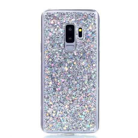 TPU чехол на Samsung Galaxy S9+/G965 Glitter Powder серебристый