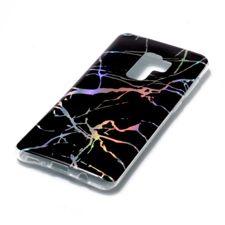 Чехол накладка на Samsung Galaxy S9+/G965 Color Plating Marble Texture черный