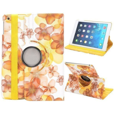 Чехол 360 Rotating Stylish Flowers желтый для iPad Air