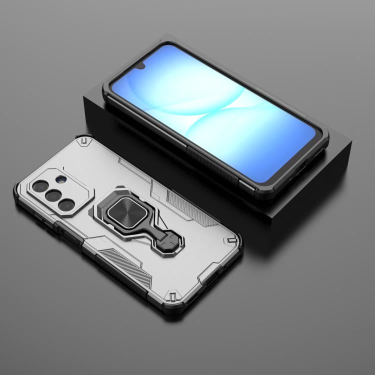 Противоударный чехол Metal Kickstand серого цвета для Samsung Galaxy A17 5G с подставкой   Противоударный чехол Metal Kickstand серого цвета для Samsung Galaxy A17 5G с подставкой