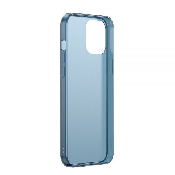 Стеклянный чехол-накладка для iPhone 12 Mini синий