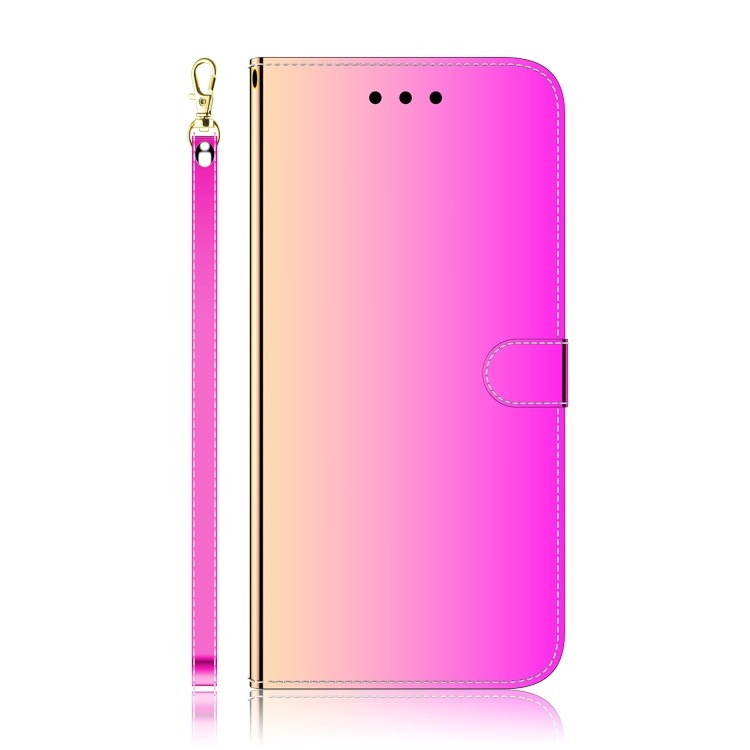 Чехол-книжка Lmitated Mirror для Realme C33 - розовый 