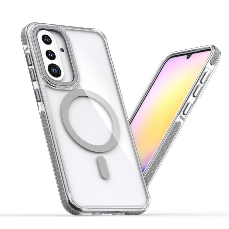  Стильный защитный чехол Dual-color MagSafe TPU Hybrid для Samsung Galaxy A36 5G с магнитным кольцом  