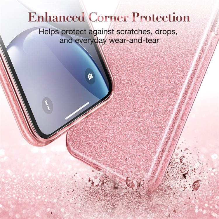 Чехол ESR Makeup Series с блестящей вставкой на Айфон 11 Про Maкс -розовое золото