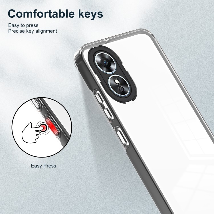 Противоударный чехол Clear Color Frame для OPPO A17 4G - черный 