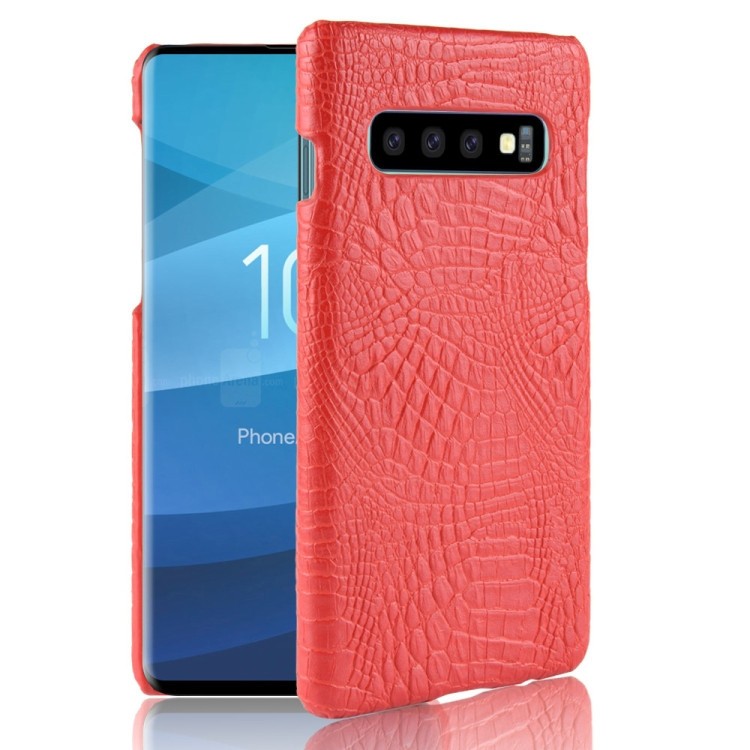 Ударопрочный чехол Crocodile Texture на Samsung Galaxy S10 /G973-красный 