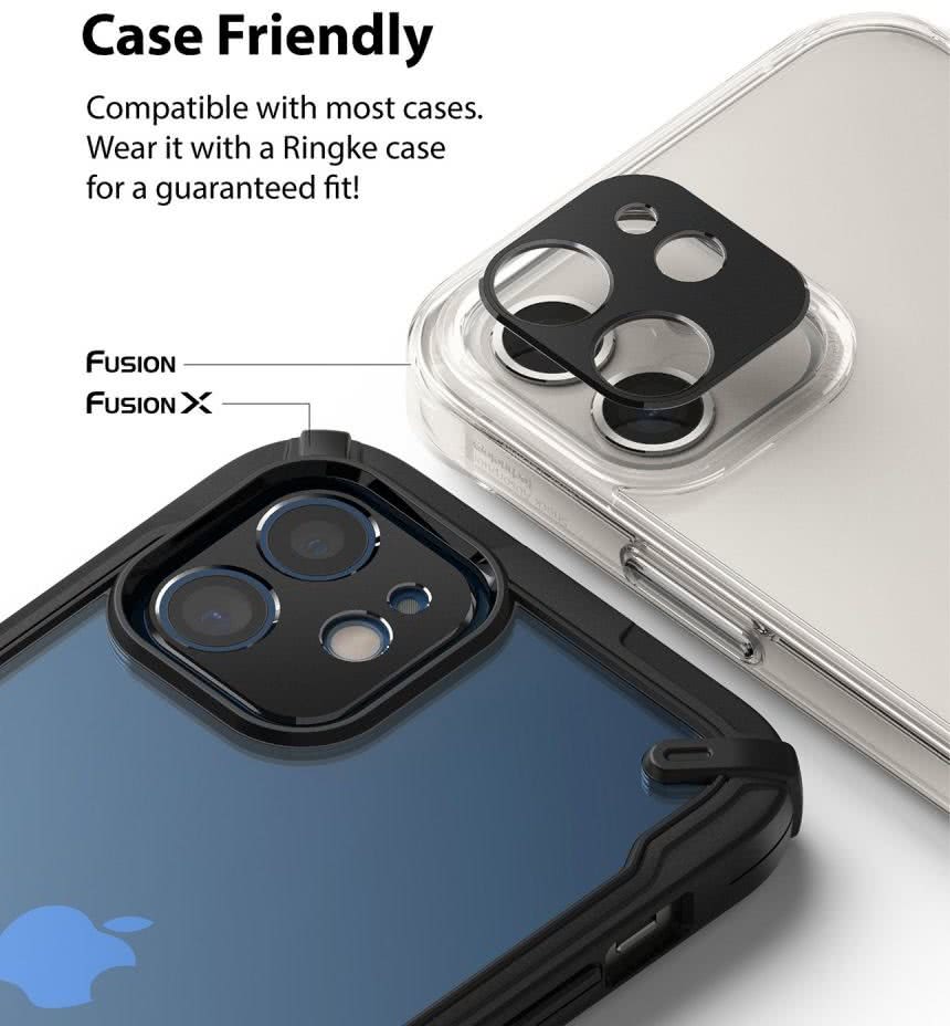 Защита камеры Ringke Camera Styling для Айфон 12 - серебристая 