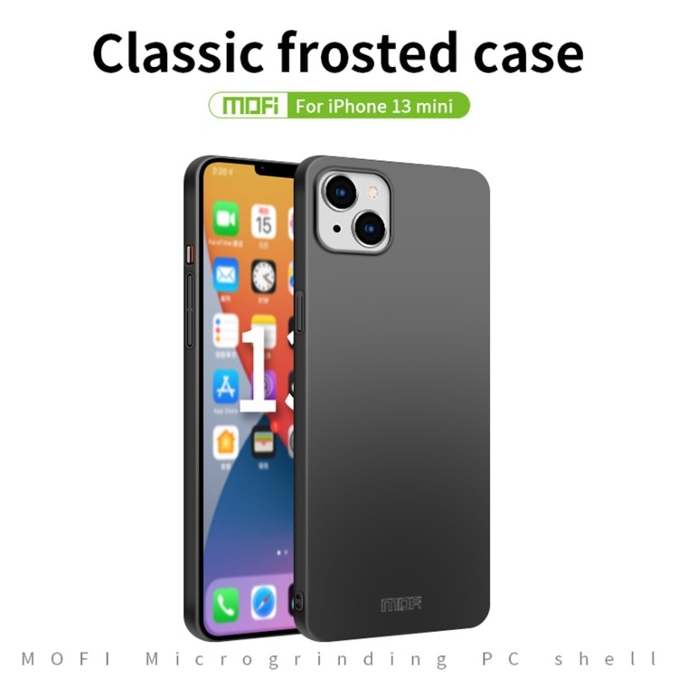 Ультратонкий чехол MOFI Frosted на Айфон 13 мини - черный 