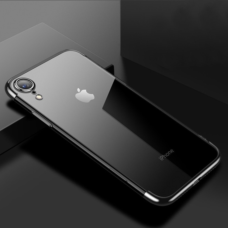 Ультратонкий силиконовый чехол CAFELE  Electroplating Soft  на iPhone XR-черный