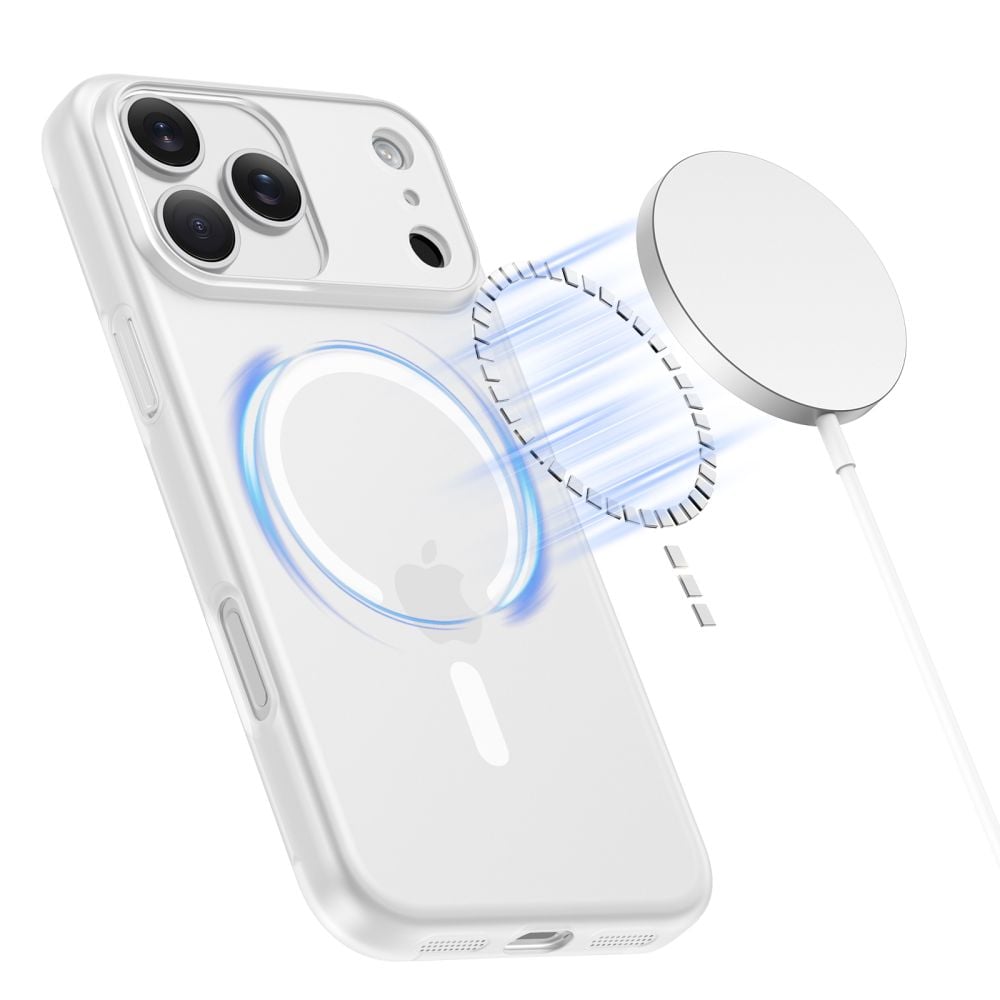 Магнітне кріплення MagSafe у прозорому чохлі Tech-Protect MagSlim для iPhone 17 Pro Магнітне кріплення MagSafe у прозорому чохлі Tech-Protect MagSlim для iPhone 17 Pro
