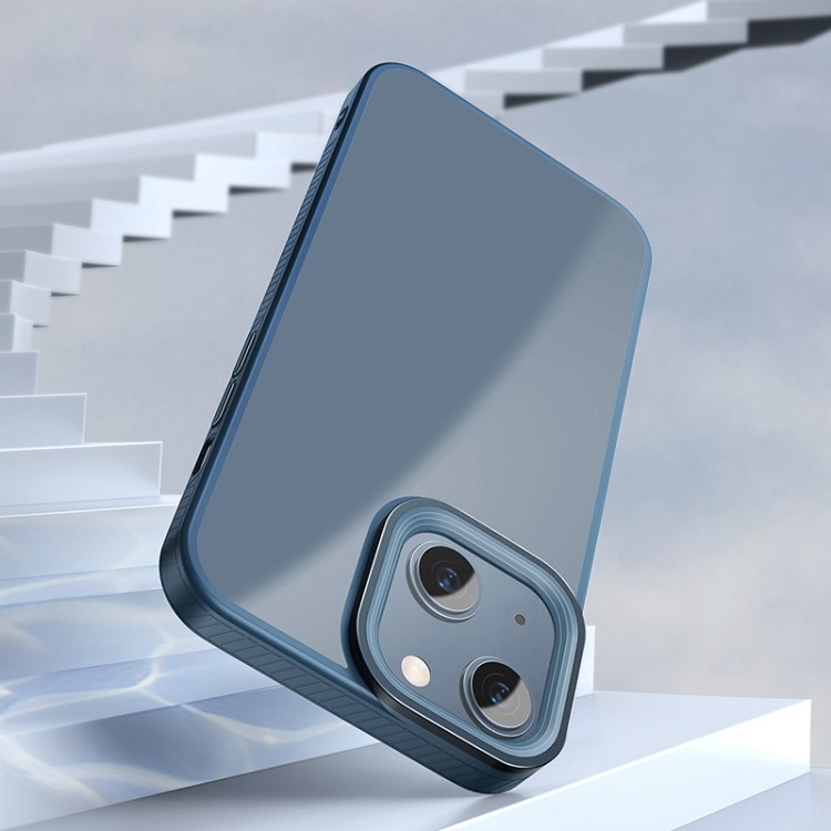 Противоударный синий чехол накладка синего цвета на  Айфон 13 