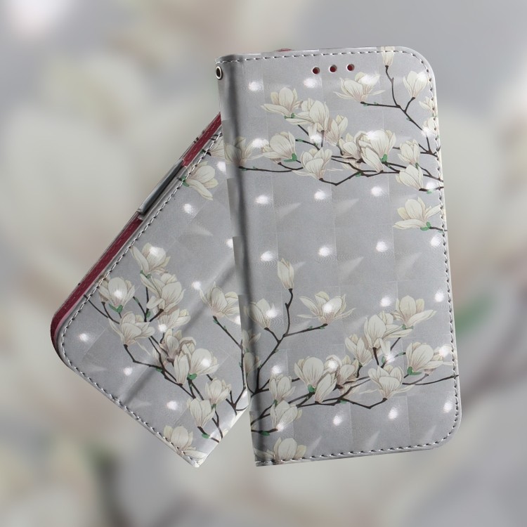 Изящный чехол-книжка 3D Colored Horizontal с магнолией для Realme 12 Pro+ Изящный чехол-книжка 3D Colored Horizontal с магнолией для Realme 12 Pro+