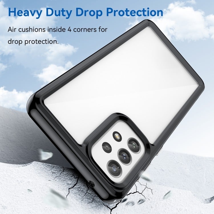 Протиударний чохол Colorful Acrylic Series для Samsung Galaxy A73 5G - чорний 