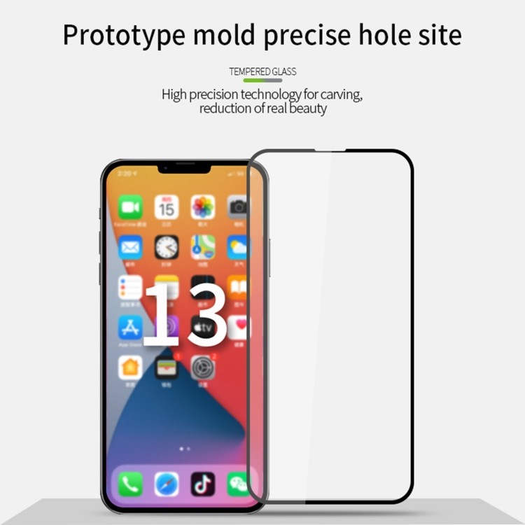 Защитное стекло MOFI 9H 3D Full Screen на iPhone 13 / 13 Pro - черное 