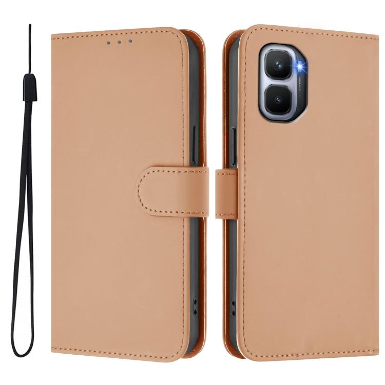  Чехол-книжка Skin Feel с шнурком для Infinix GT 50 Pro 5G в телесном оттенке  