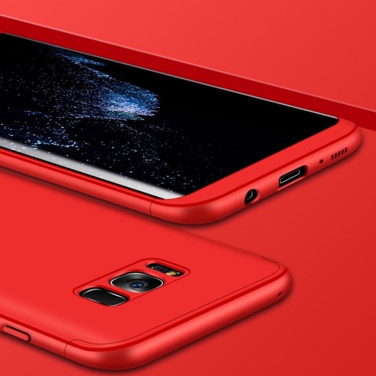 3D Чехол GKK Three Stage Splicing Full Coverage Case для Samsung Galaxy S8/G950-Красный 