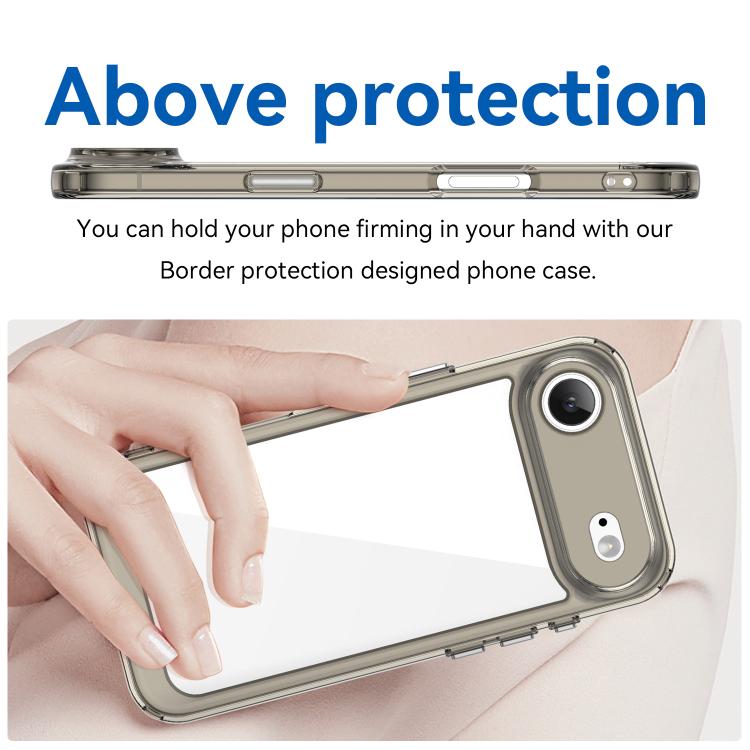 Тактильные кнопки и прозрачная спинка с серой рамкой