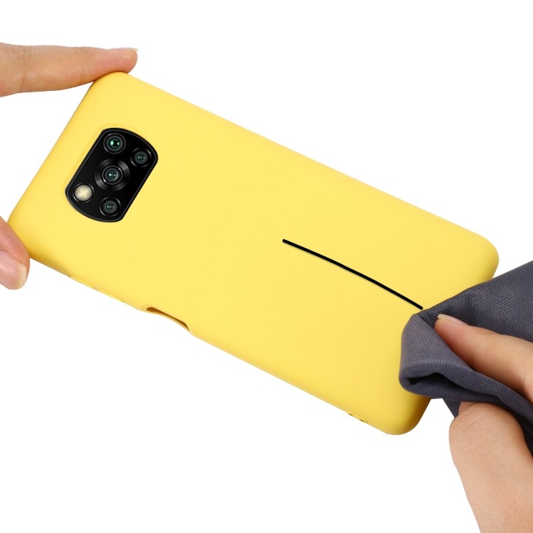 Силиконовый чехол на Ксяоми  X3 / Поко X3 Про - желтый  