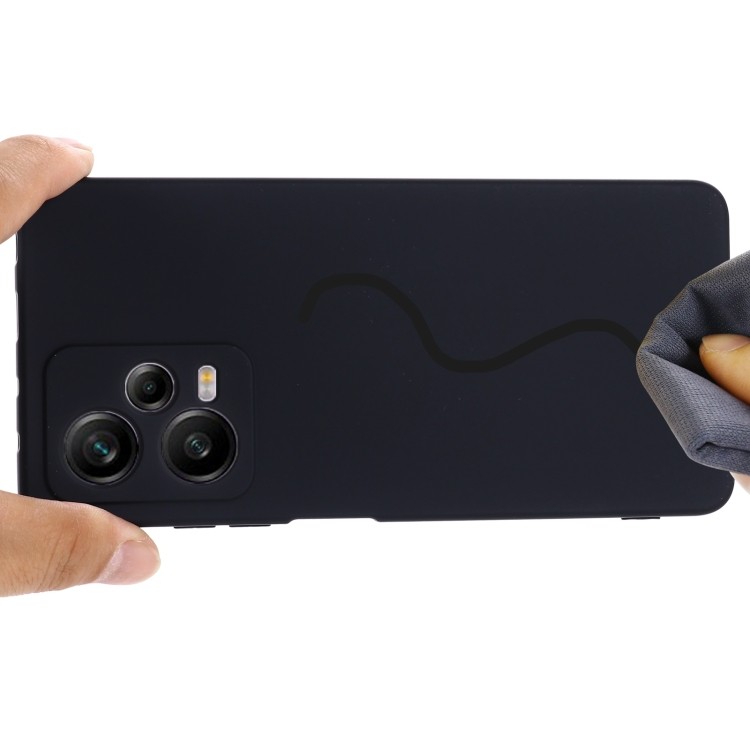 Чорний силіконовий чохол для Ксяомі Редмі Нот 12 Про з м'якими повторювачами кнопок