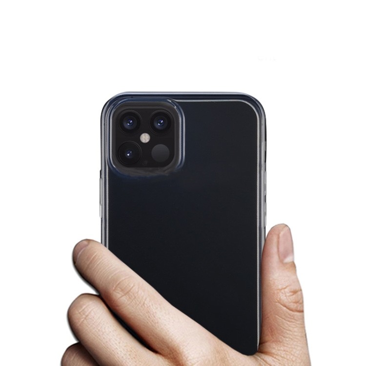 Ультратонкий силиконовый чехол 0.75mm на Айфон 12 Pro Max - прозрачный 