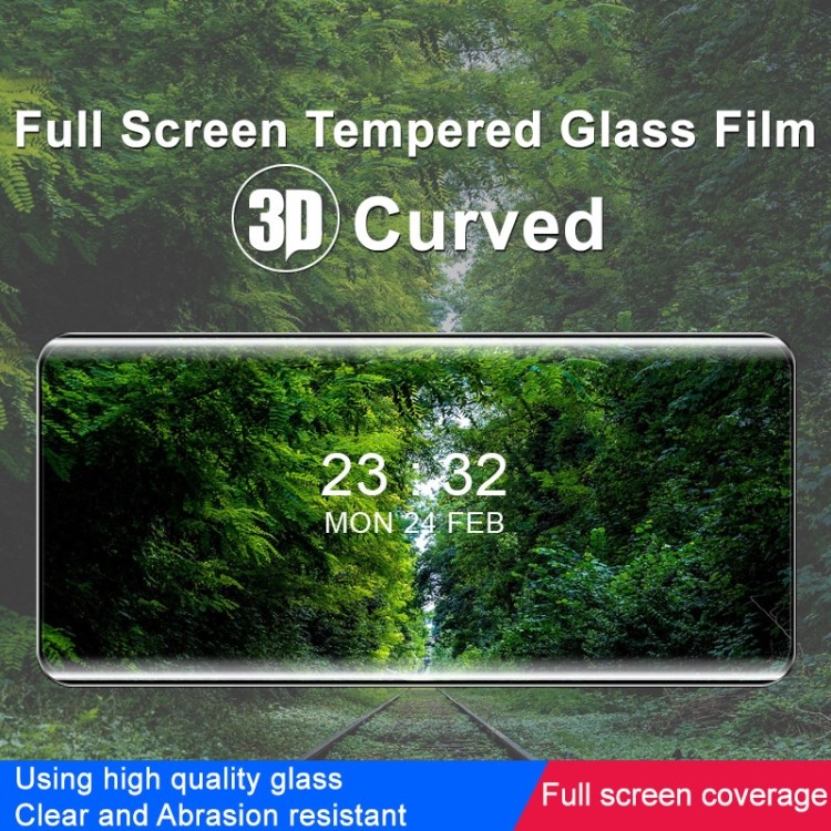3D стекло IMAK, пример установки на смартфон