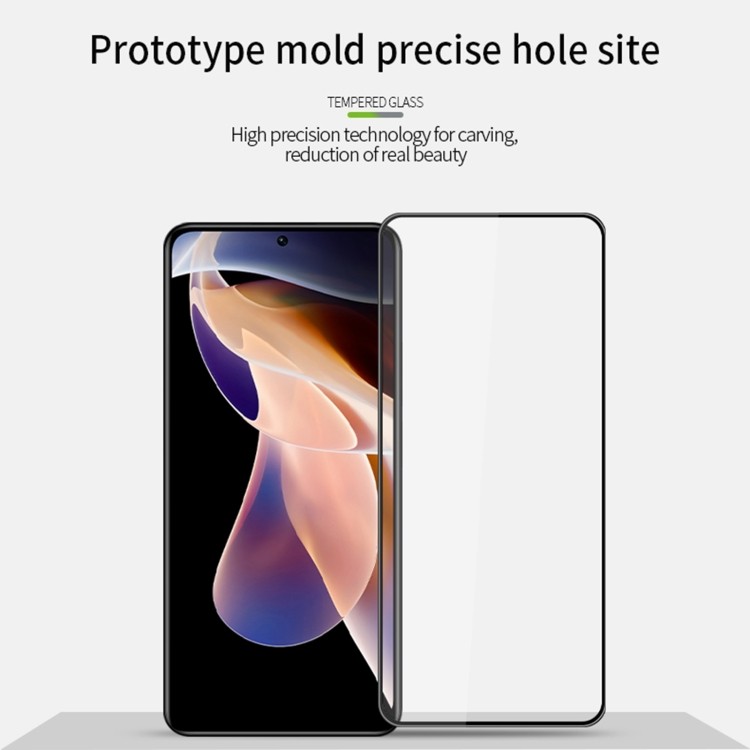 Защитное стекло MOFI 9H 3D для Xiaomi Redmi Note 11 Pro 5G (China)/11 Pro+ (черное) 