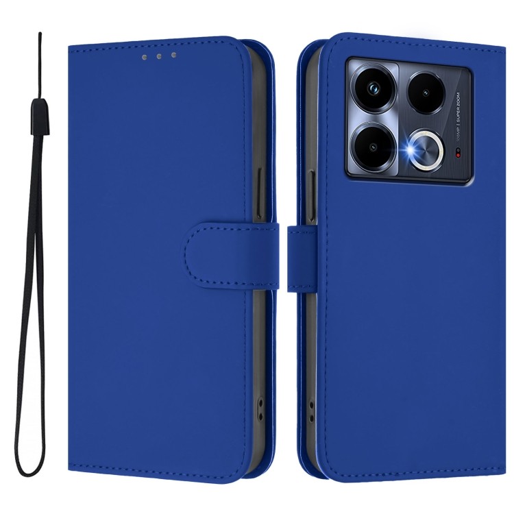 Синий чехол-книжка Skin Feel для Infinix Note 40 4G Синий чехол-книжка Skin Feel для Infinix Note 40 4G