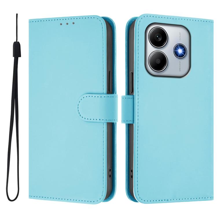 Стильный чехол-книжка голубого цвета для Xiaomi Poco M7 Pro 5G   Стильный чехол-книжка голубого цвета для Xiaomi Poco M7 Pro 5G