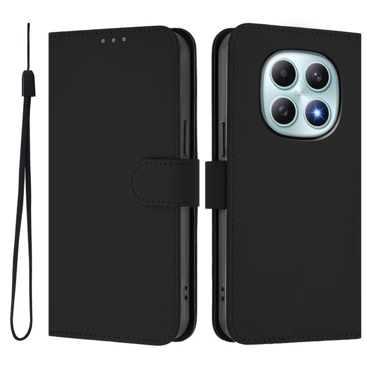  Чехол-книжка Skin Feel для Redmi Note 15 5G з магнітною застібкою та шнурком  