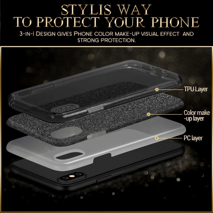 Чехол ESR Makeup Series Glitter  для  iPhone X- черный
