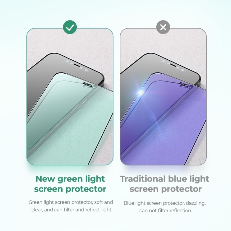 Защитное стекло JOYROOM Knight Series 9H 3D Full Screen для Айфон 12 Mini - зеленое 